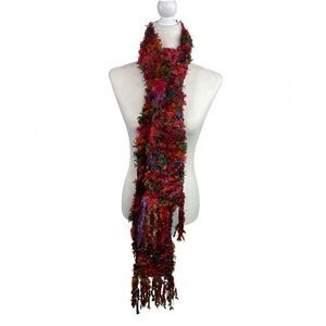 Rising Tide Boho Silk Blend Colorful rectangular scarf 5” x 72”